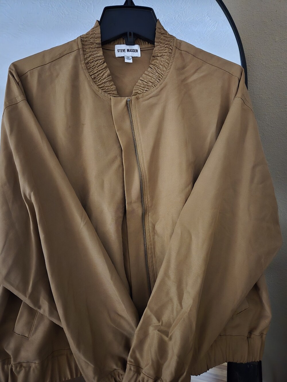 Steve Madden Camel/Tan Bomber Jacket